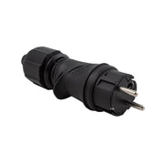 Spina Schuko Nera 16A 250V IP44 per esterno - Compatibile Sistema Modulair - Nero