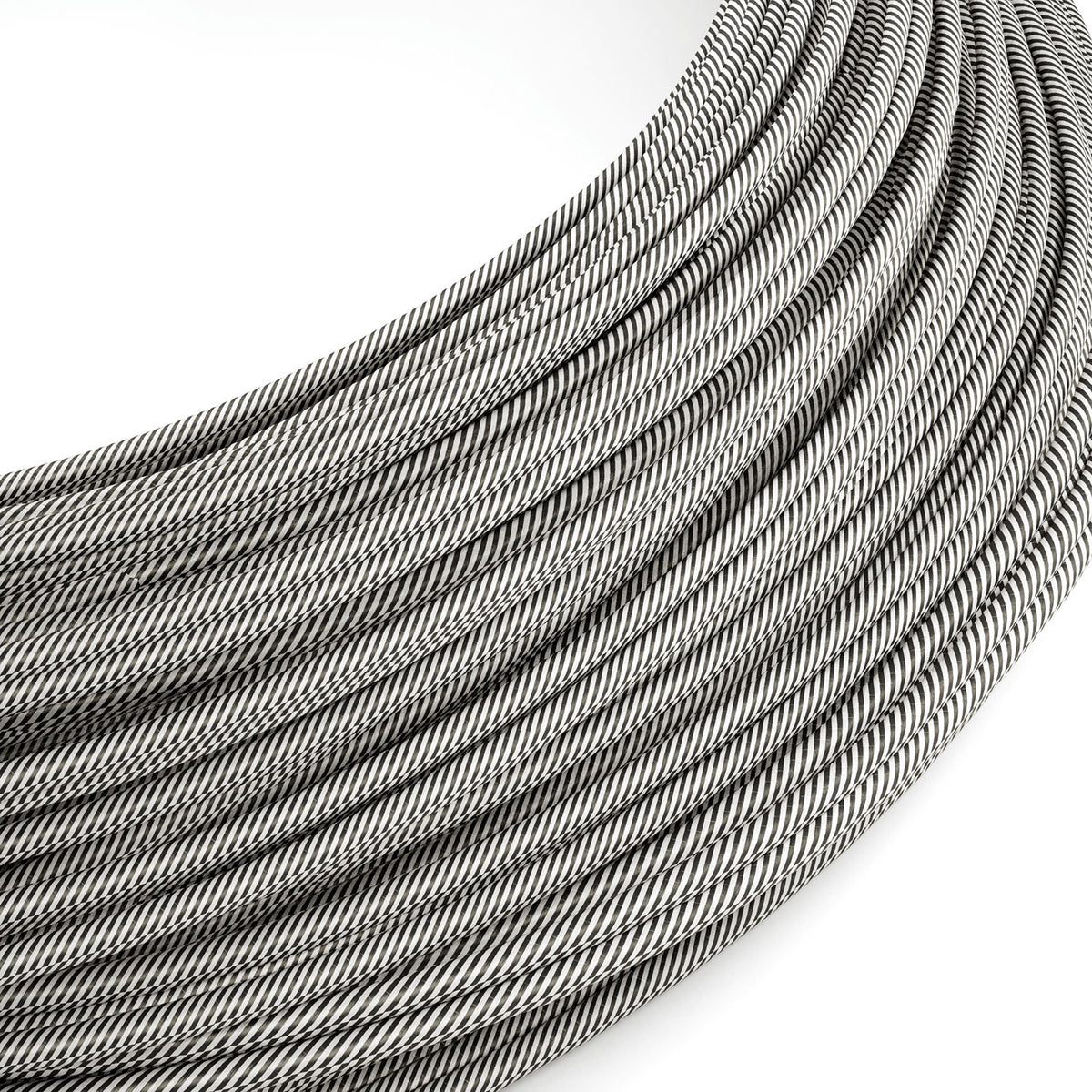 Cavo elettrico Extra Low Voltage rivestito in tessuto Bianco Ardesia Vertigo ERM37