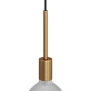 Kit portalampada E27 cilindrico in metallo con serracavo da 15 cm - Bronzo satinato