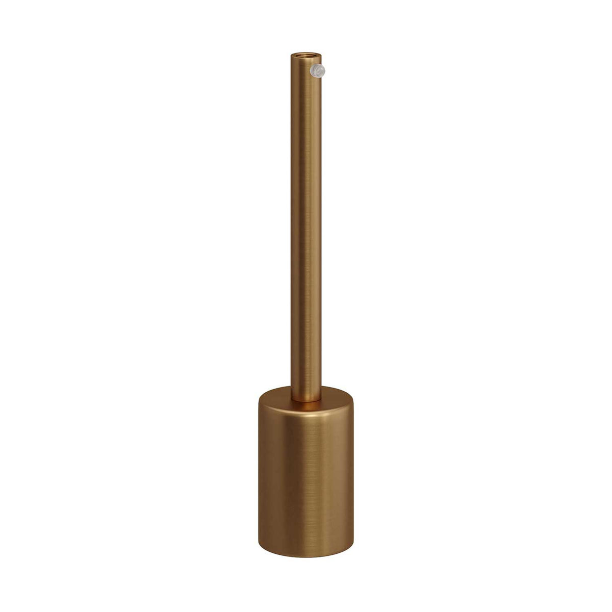 Kit portalampada E27 cilindrico in metallo con serracavo da 15 cm - Bronzo satinato