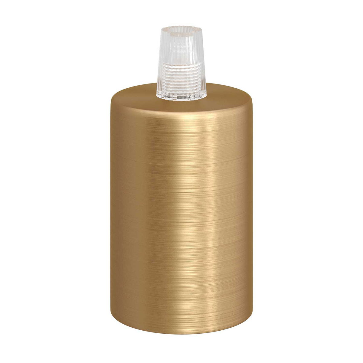 Kit portalampada E27 cilindrico in metallo - Bronzo satinato Conico