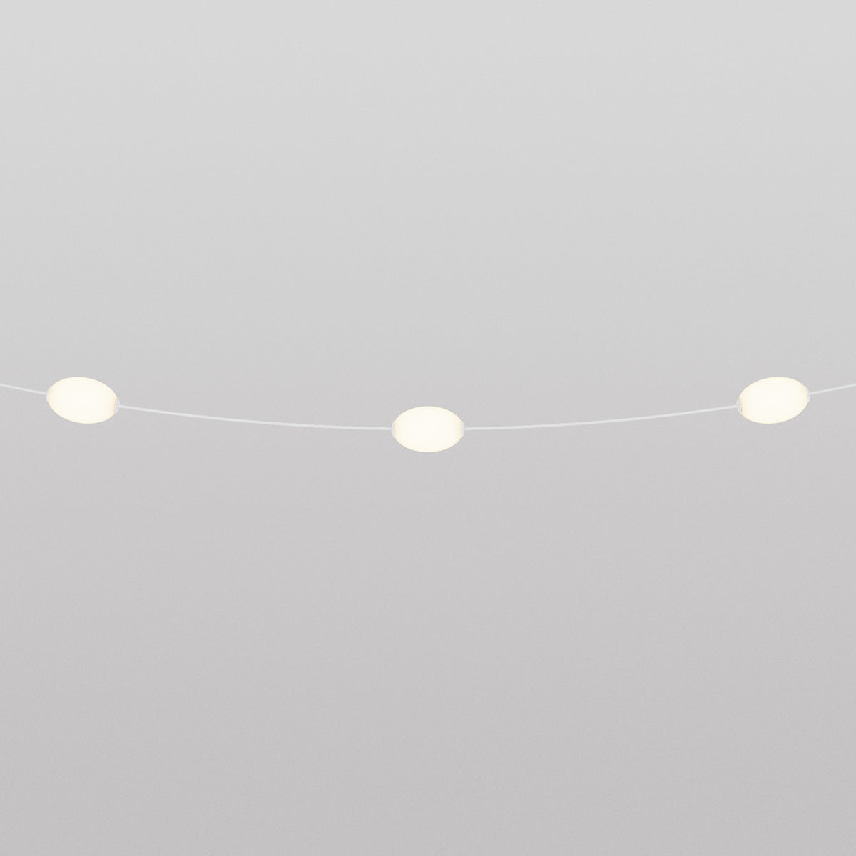 Catena luminosa 3 punti luce da esterno IP67 Bianco sabbia - Marina3