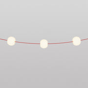 Catena luminosa 3 punti luce da esterno IP67 Rosso Stella Marina - Marina3 Cherry 70 cm