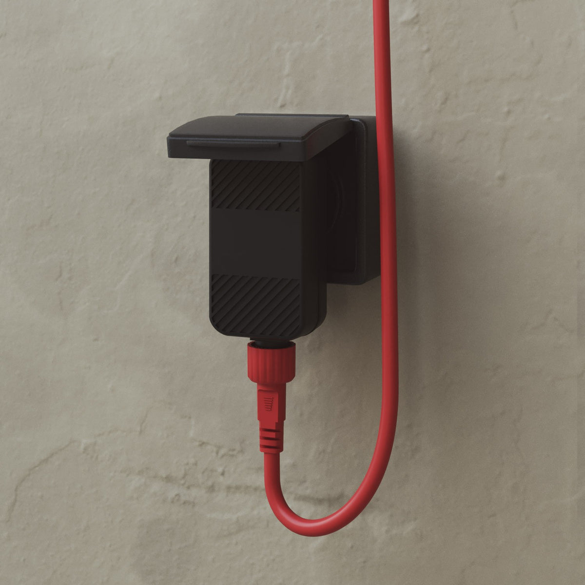 Catena luminosa 3 punti luce da esterno IP67 Rosso Stella Marina - Marina3 Cherry 70 cm