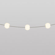 Catena luminosa 3 punti luce da esterno IP67 Verde Oliva - Marina3 Cherry 70 cm