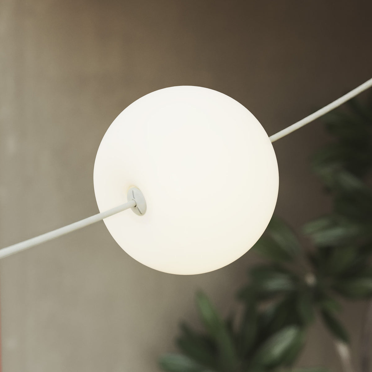 Catena luminosa 6 punti luce da esterno IP67 Bianco Sabbia - Marina6 Cherry 70 cm