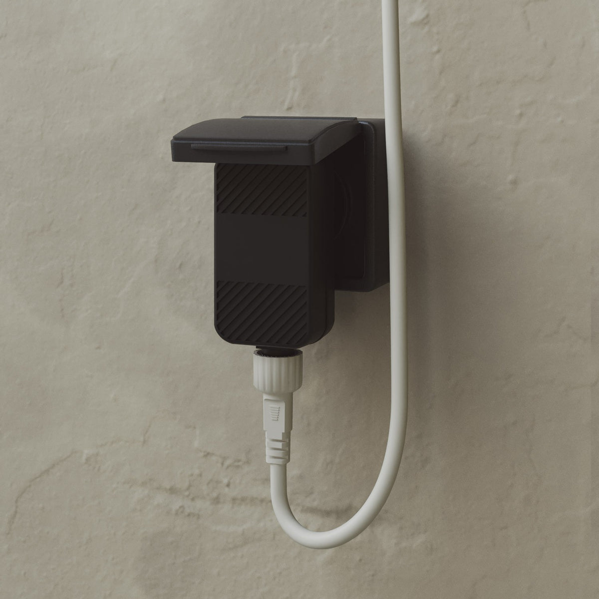 Catena luminosa 6 punti luce da esterno IP67 Bianco Sabbia - Marina6 Cherry 70 cm