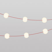 Catena luminosa 6 punti luce da esterno IP67 Rosso Stella Marina - Marina6 Cherry 70 cm