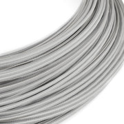Cavo elettrico Extra Low Voltage rivestito in tessuto effetto seta Argento RM02