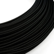 Cavo elettrico Extra Low Voltage rivestito in tessuto effetto seta Nero RM04