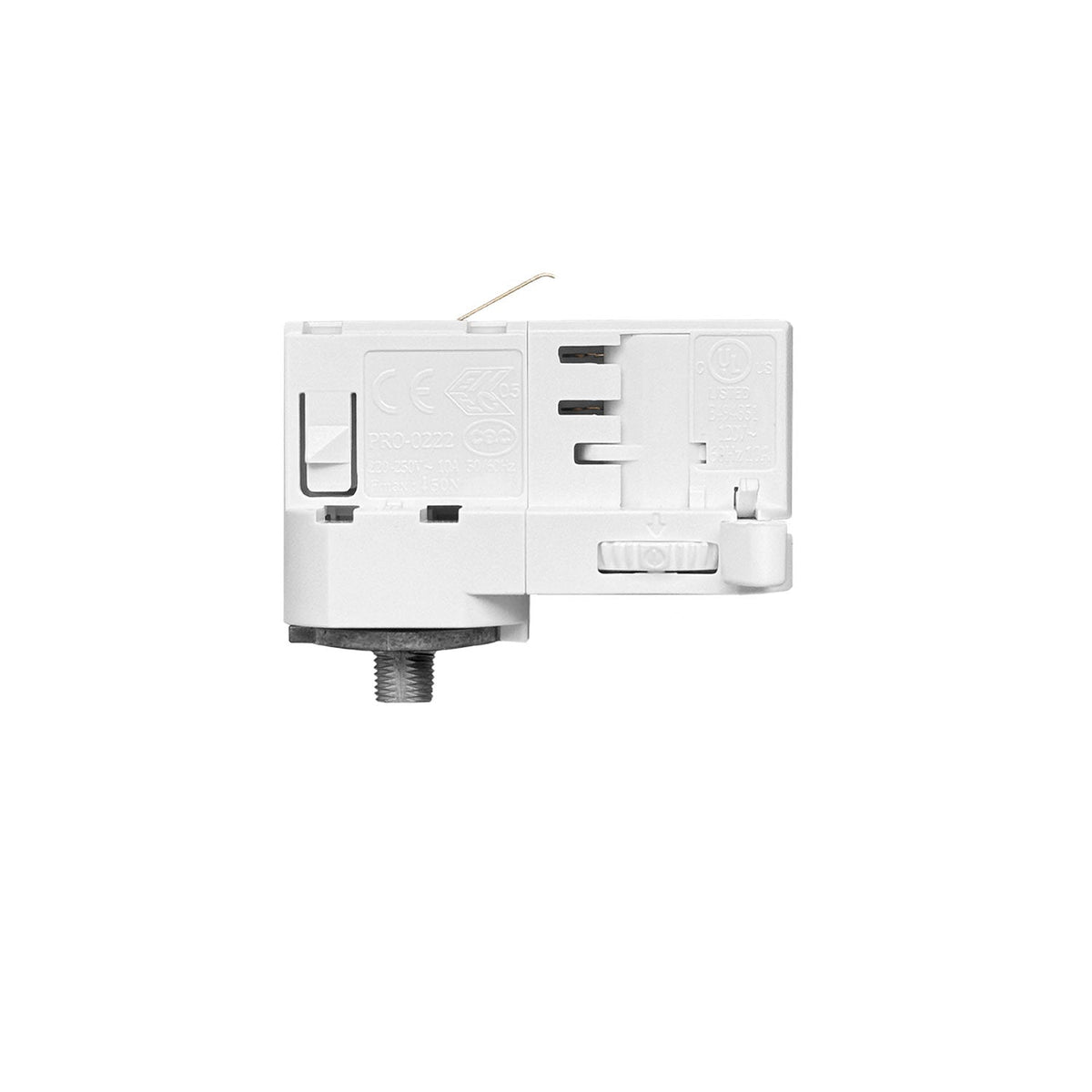 Adattatore Powergear Bianco per binario trifase - per estensione o snodo