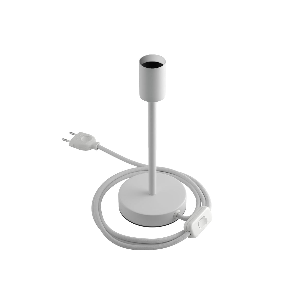 Alzaluce - Lampada da tavolo in metallo - Bianco opaco 20 cm