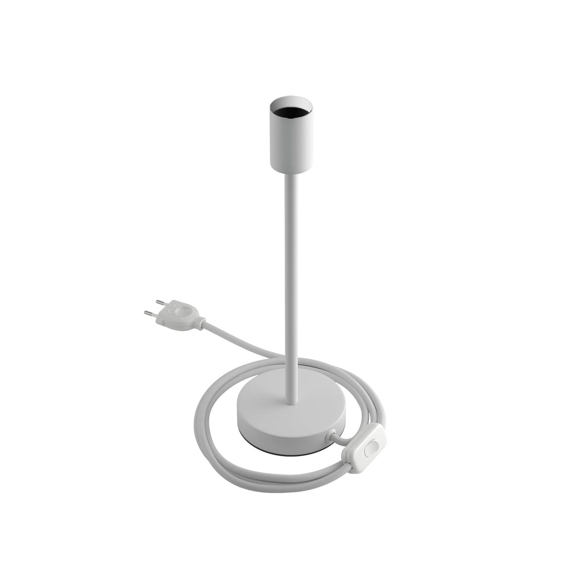 Alzaluce - Lampada da tavolo in metallo - Bianco opaco 30 cm