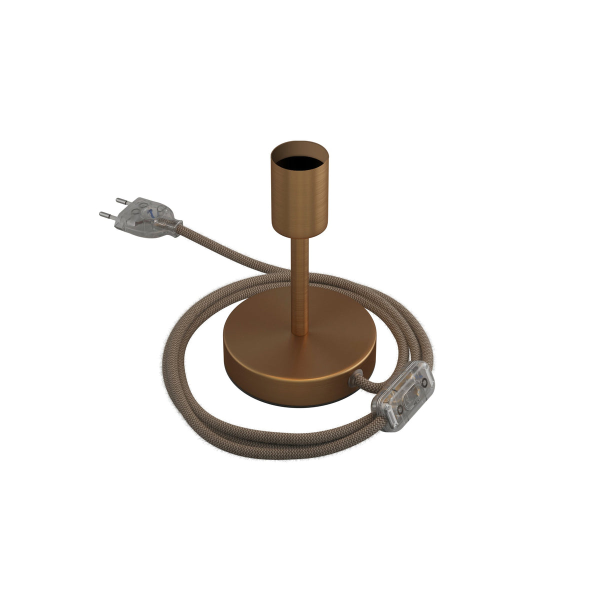 Alzaluce - Lampada da tavolo in metallo - Bronzo satinato 10 cm
