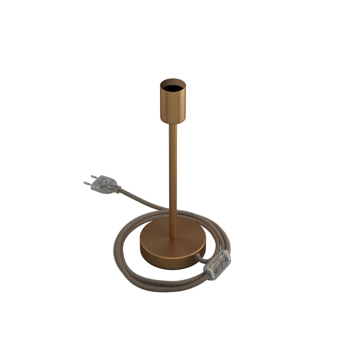 Alzaluce - Lampada da tavolo in metallo - Bronzo satinato 25 cm