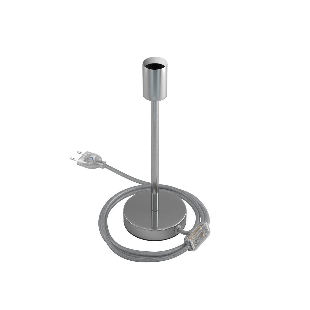 Alzaluce - Lampada da tavolo in metallo - Cromo 25 cm