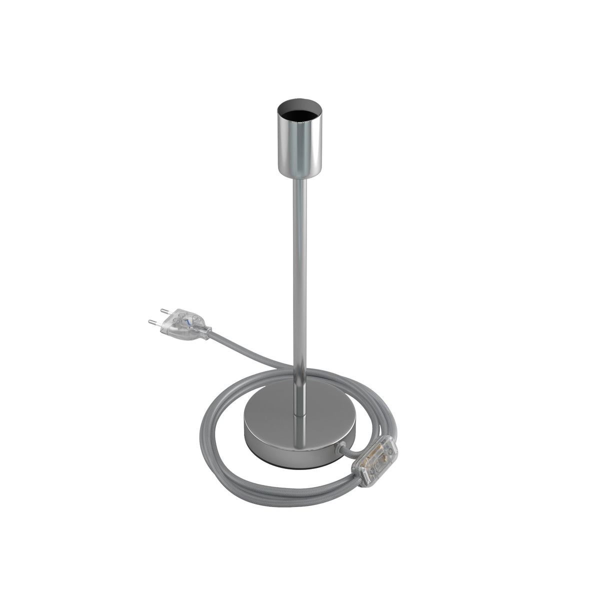 Alzaluce - Lampada da tavolo in metallo - Cromo 30 cm