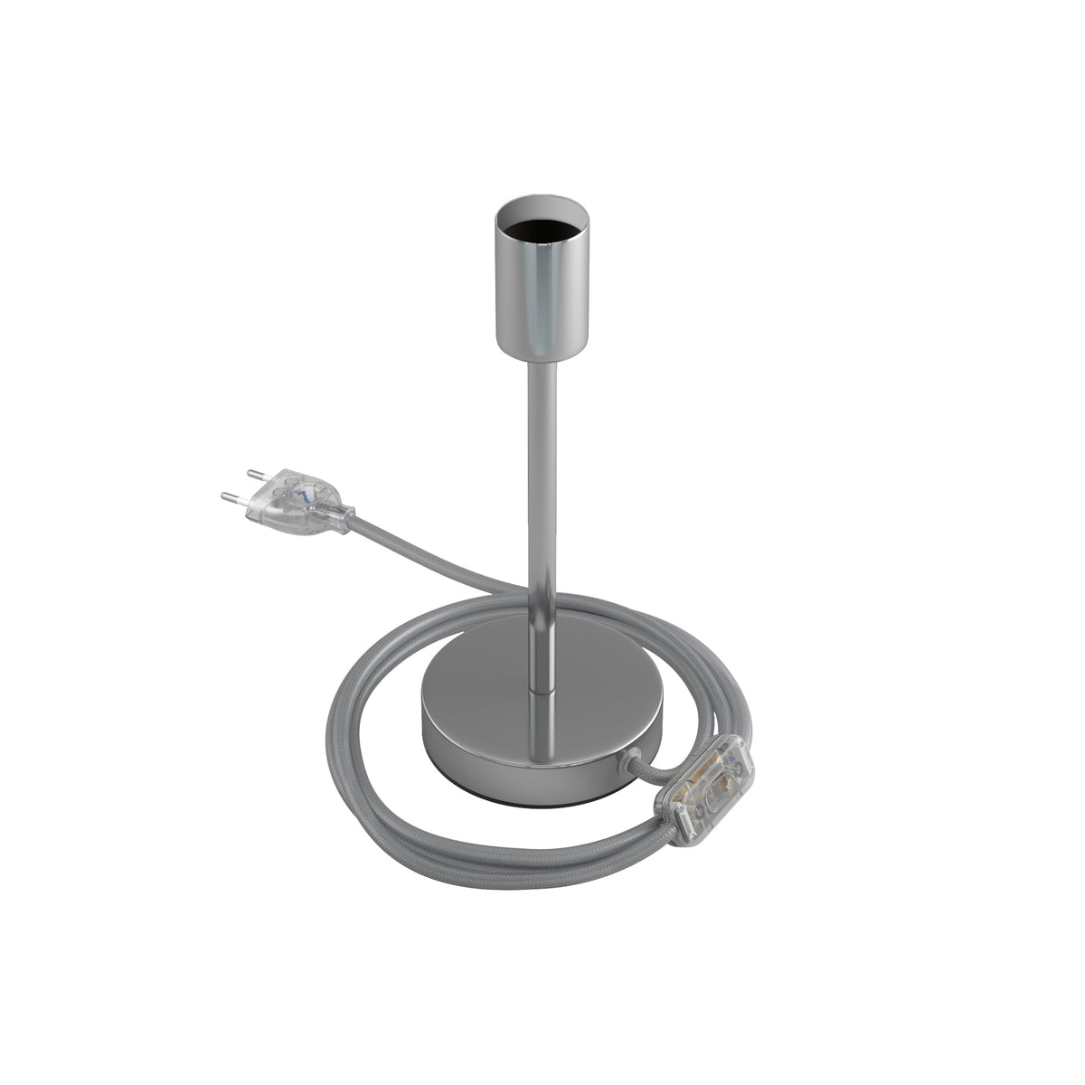 Alzaluce - Lampada da tavolo in metallo - Cromo 20 cm