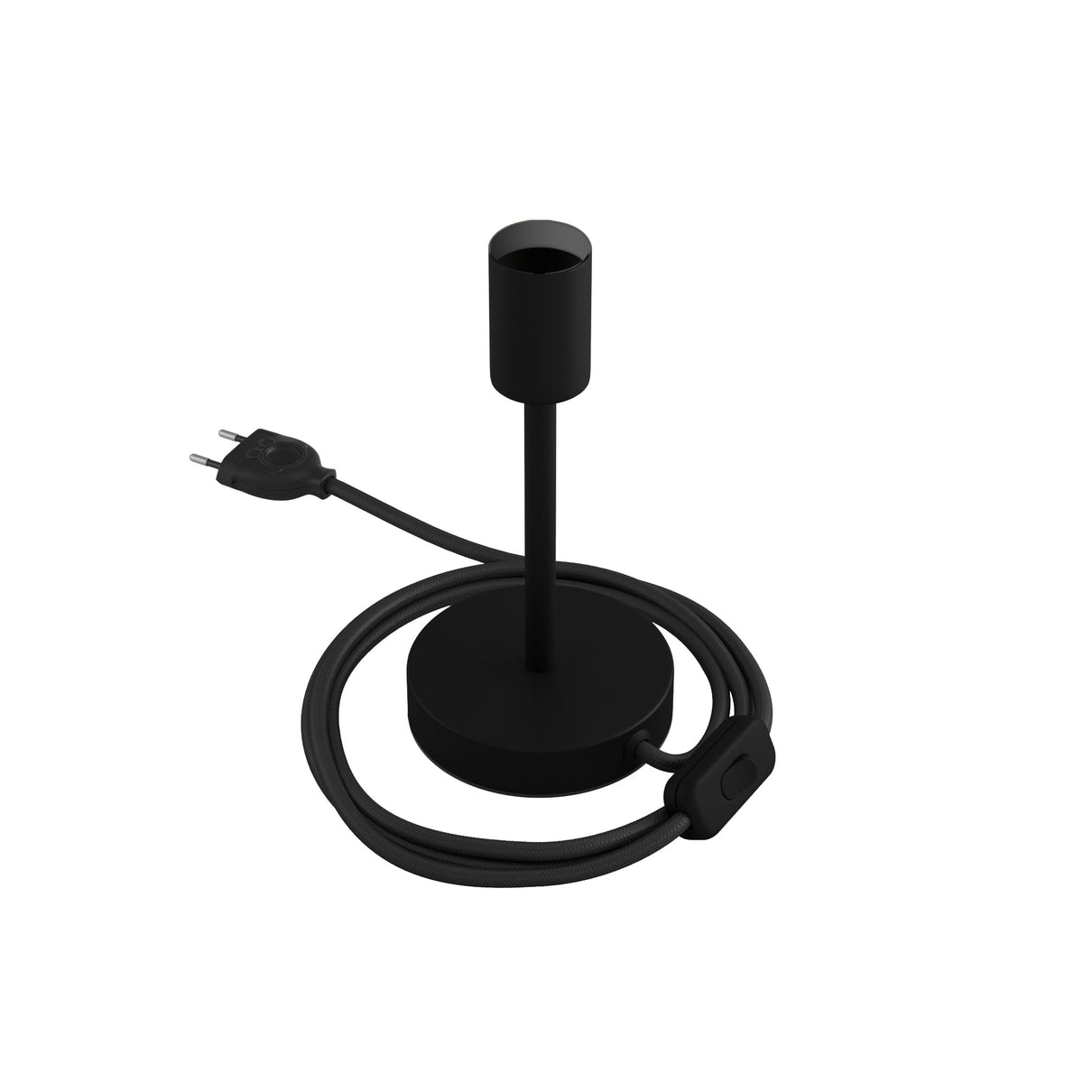 Alzaluce - Lampada da tavolo in metallo - Nero opaco 15 cm