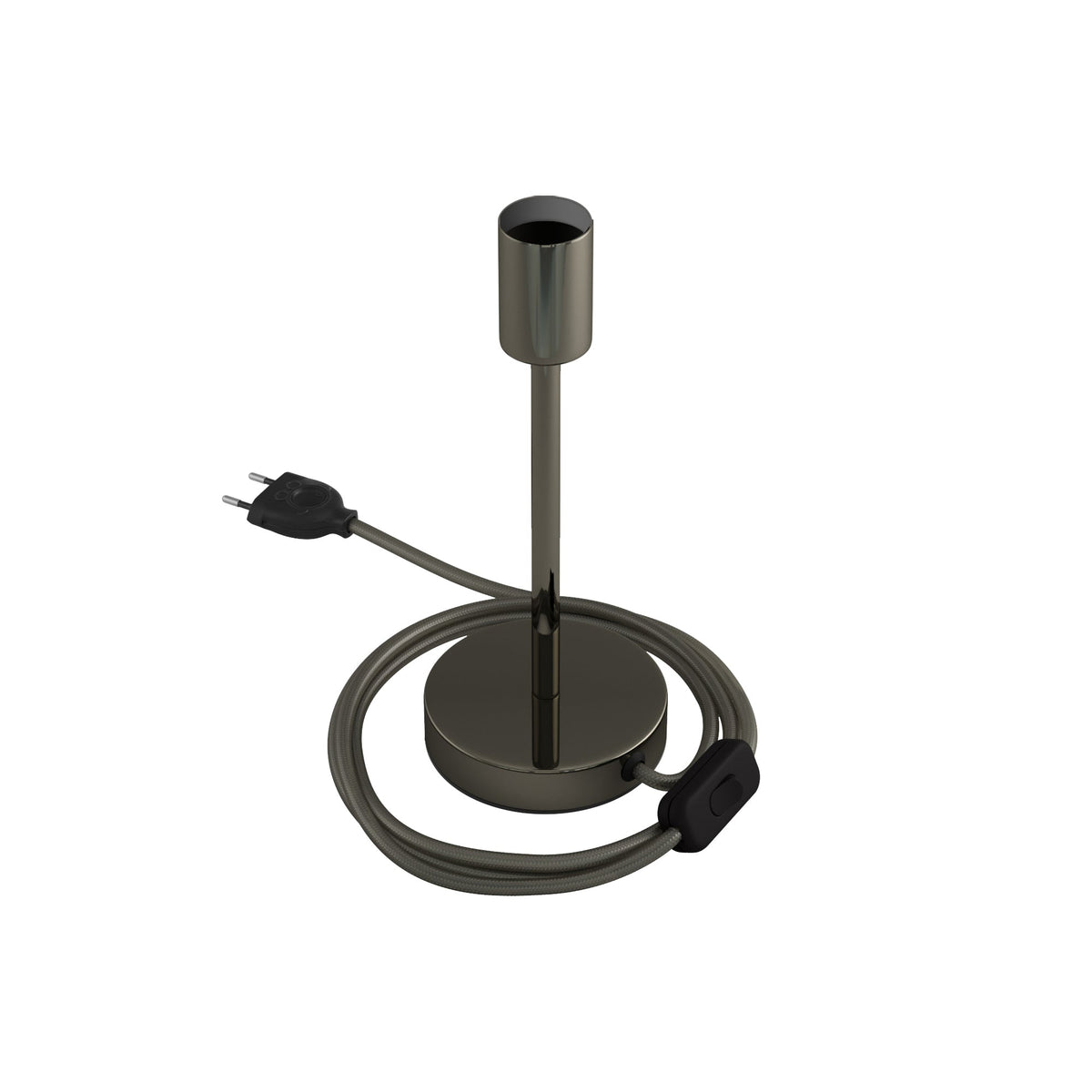 Alzaluce - Lampada da tavolo in metallo - Nero perla 20 cm