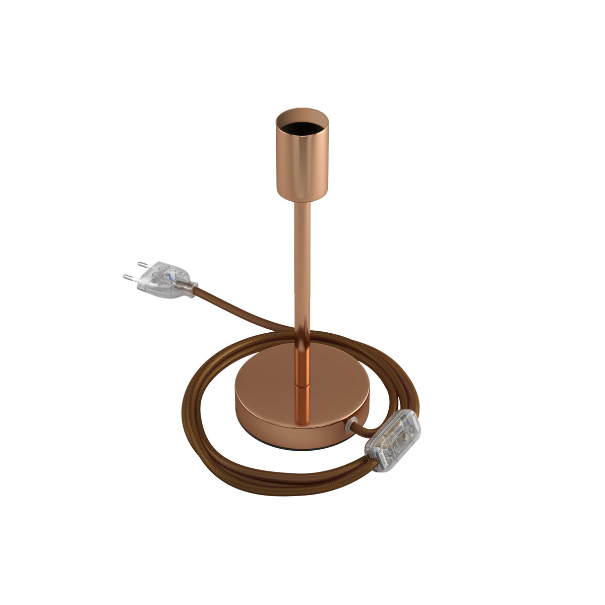 Alzaluce - Lampada da tavolo in metallo - Rame 20 cm