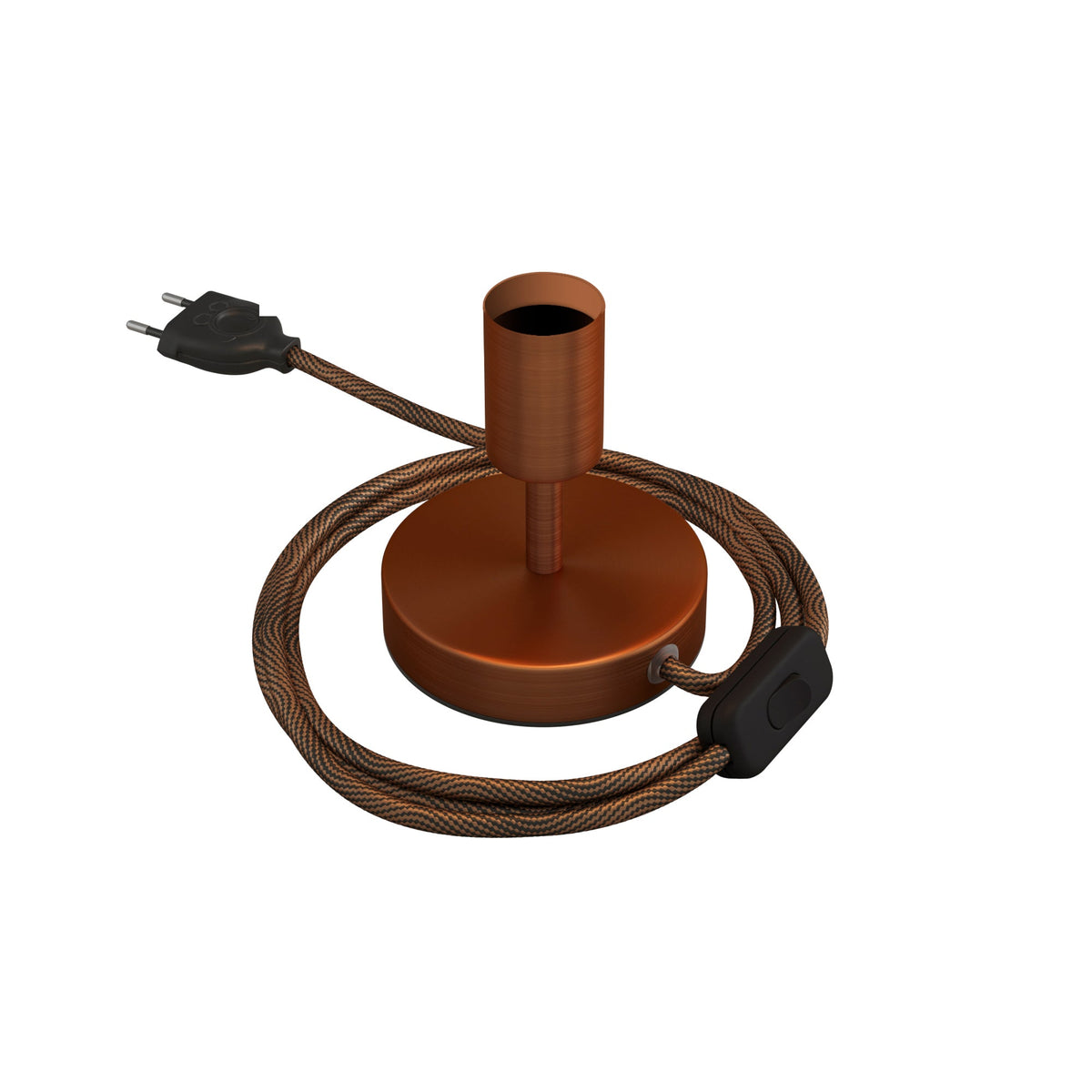 Alzaluce - Lampada da tavolo in metallo - Rame satinato 5 cm