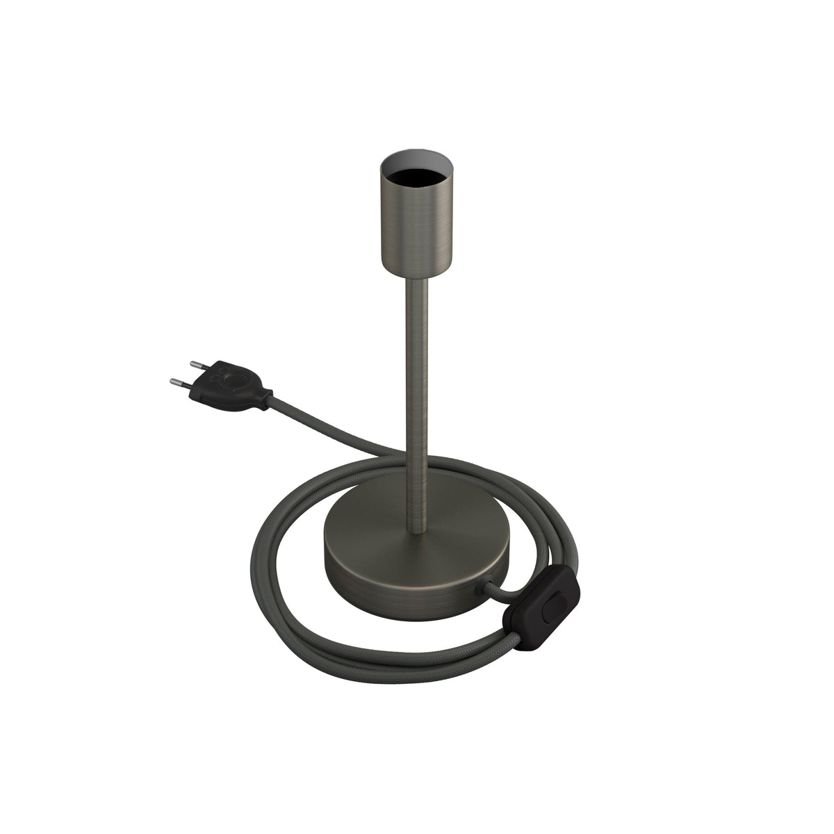 Alzaluce - Lampada da tavolo in metallo - Titanio satinato 20 cm
