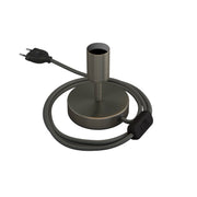 Alzaluce - Lampada da tavolo in metallo - Titanio satinato 5 cm