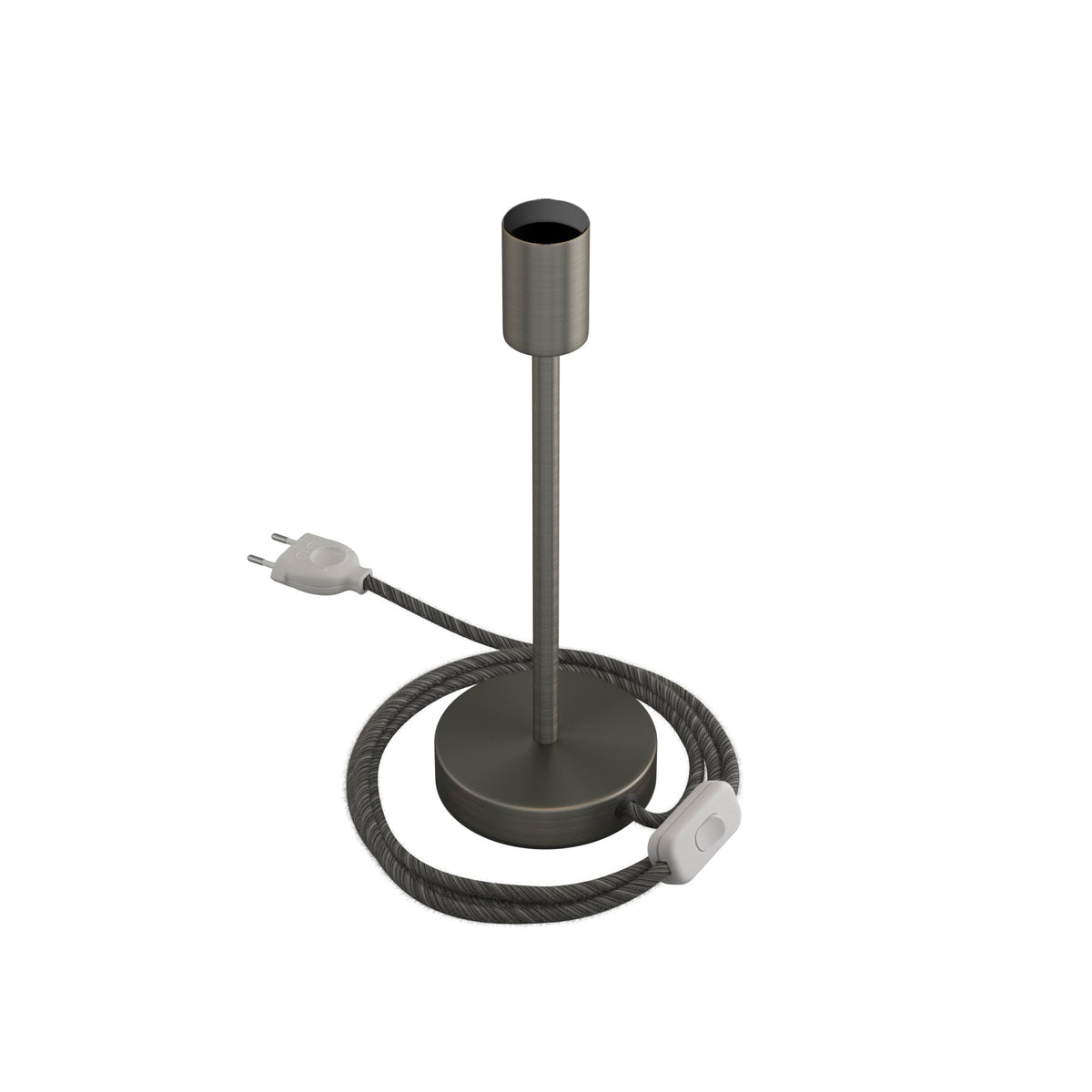 Alzaluce - Lampada da tavolo in metallo - Titanio satinato 25 cm