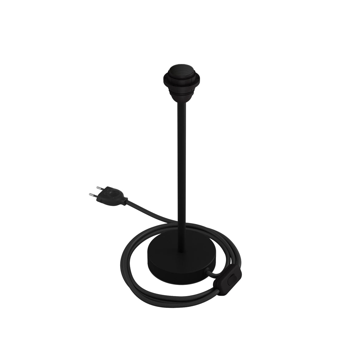 Alzaluce per paralume - Lampada da tavolo in metallo - Nero opaco 30 cm