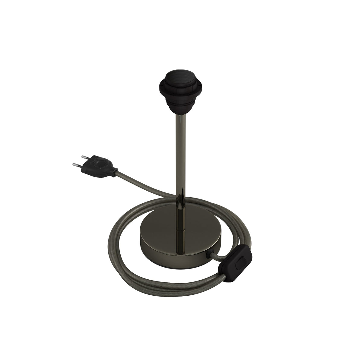 Alzaluce per paralume - Lampada da tavolo in metallo - Nero perla 20 cm