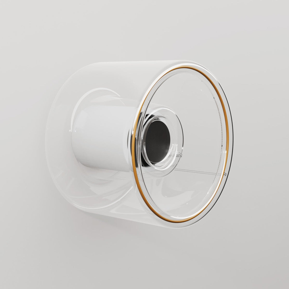 Applique con lampadina Ghost mini trasparente - Bianco