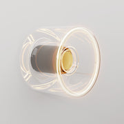 Applique con lampadina Ghost mini trasparente - Nero