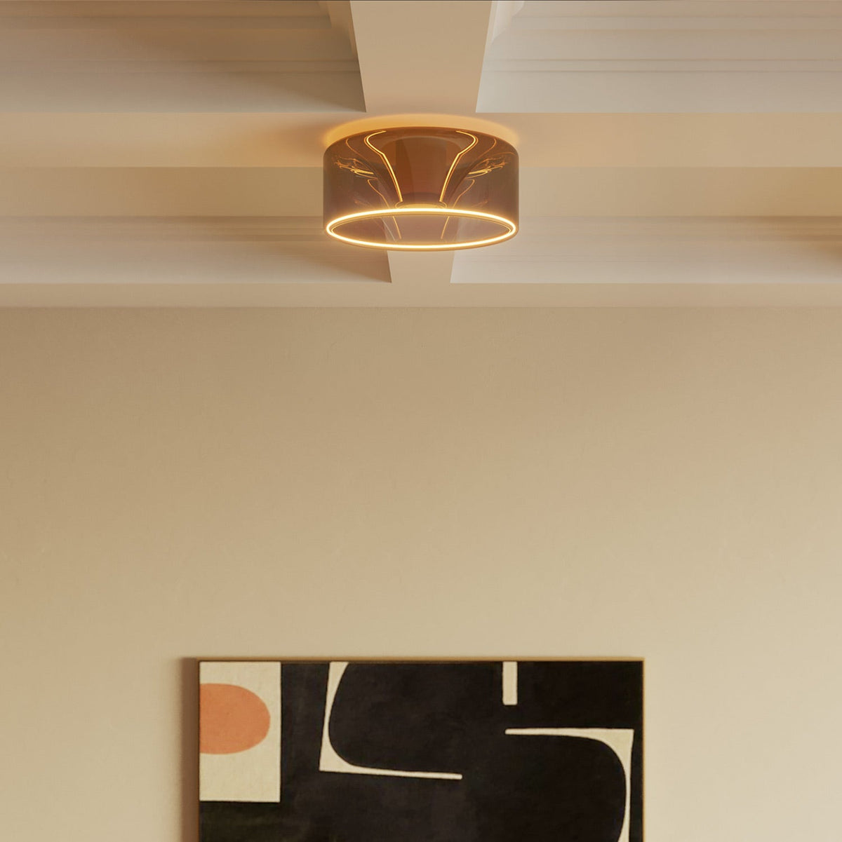 Applique con lampadina Ghost smoky - Bianco