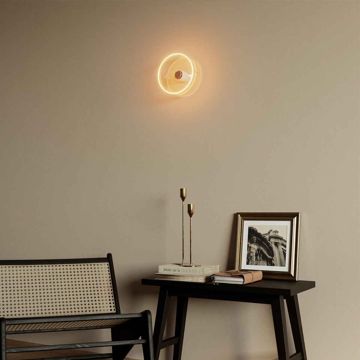 Applique con lampadina Ghost trasparente - Bianco