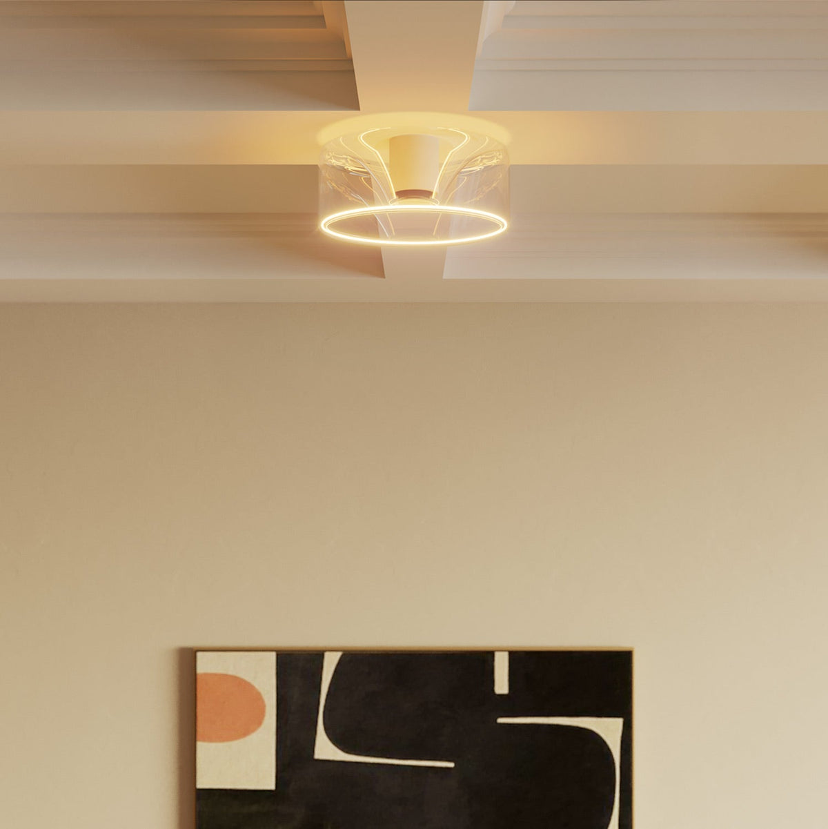 Applique con lampadina Ghost trasparente - Bianco