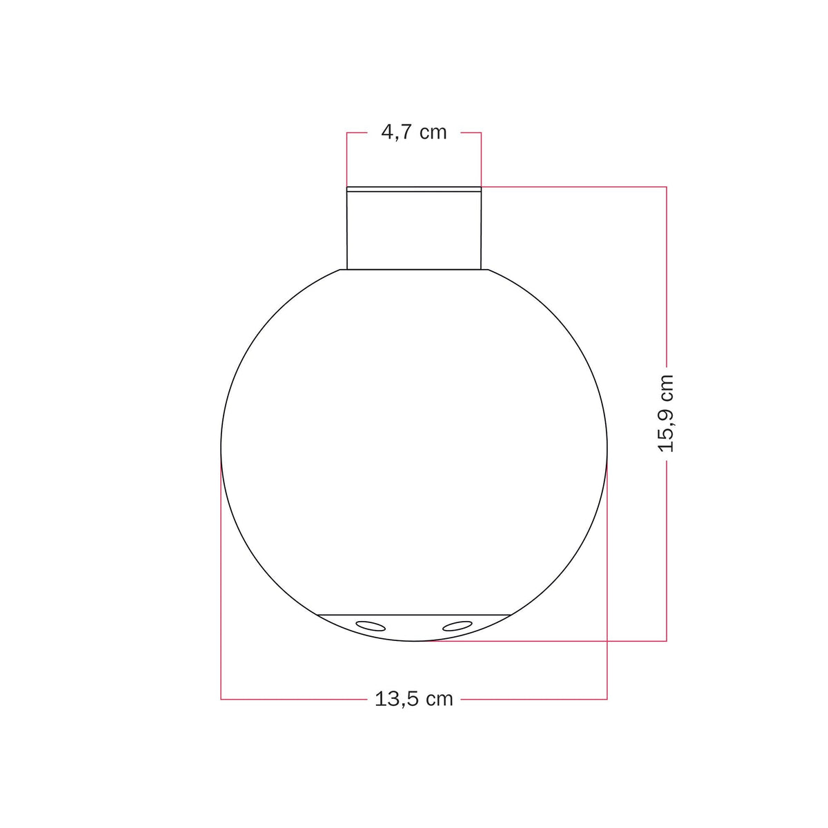 Applique da esterno IP44 Nera e paralume a sfera infrangibile Unbreak-a-Ball - IO
