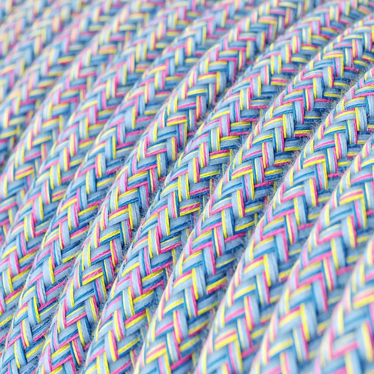 Applique da parete in metallo con spina a due poli - Blu carta da zucchero