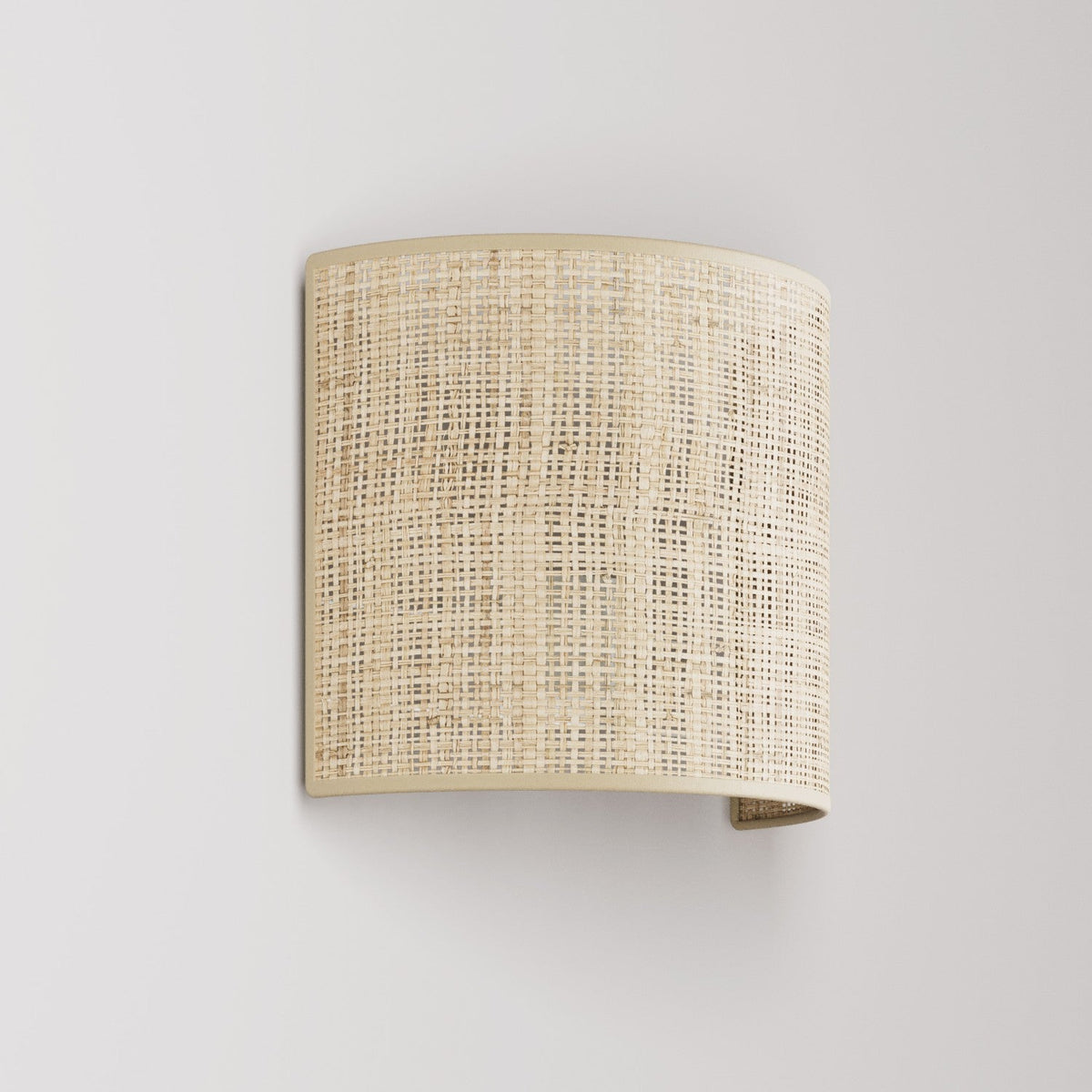 Applique Ventola con paralume in tessuto - Made in Italy - Raphia