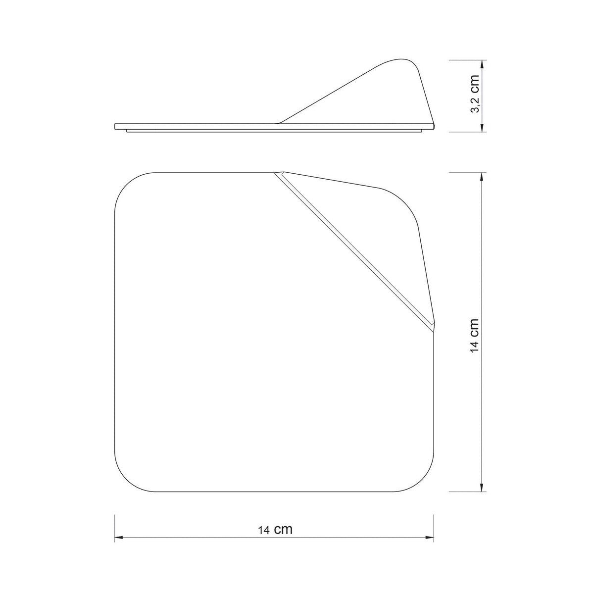 Base metallica da superfici piane per lampada Magnetico! - Rame satinato