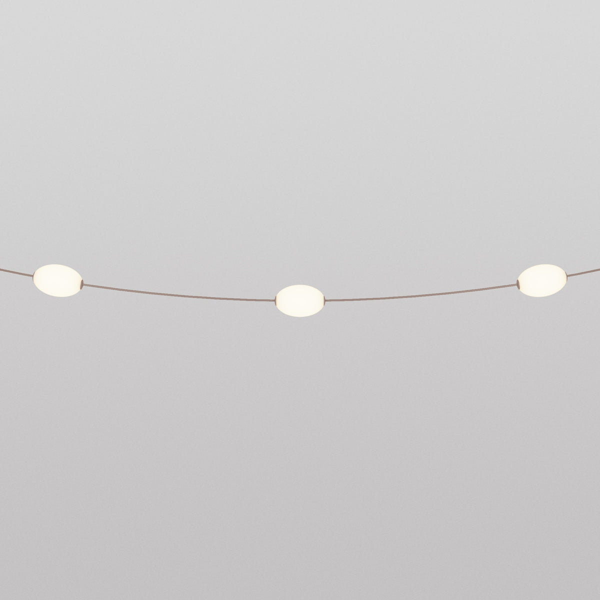 Catena luminosa 3 punti luce da esterno IP67 Desert Brown - Marina3