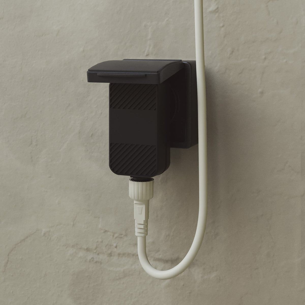 Catena luminosa 4 punti luce da esterno IP67 Bianco Sabbia - Marina4 Cherry 140 cm