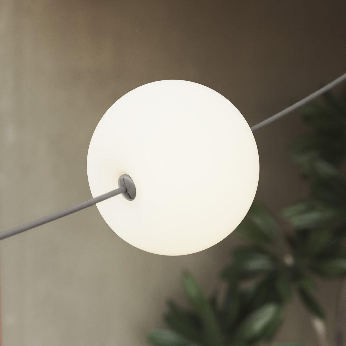 Catena luminosa 4 punti luce da esterno IP67 Grigio - Marina4 Cherry 140 cm