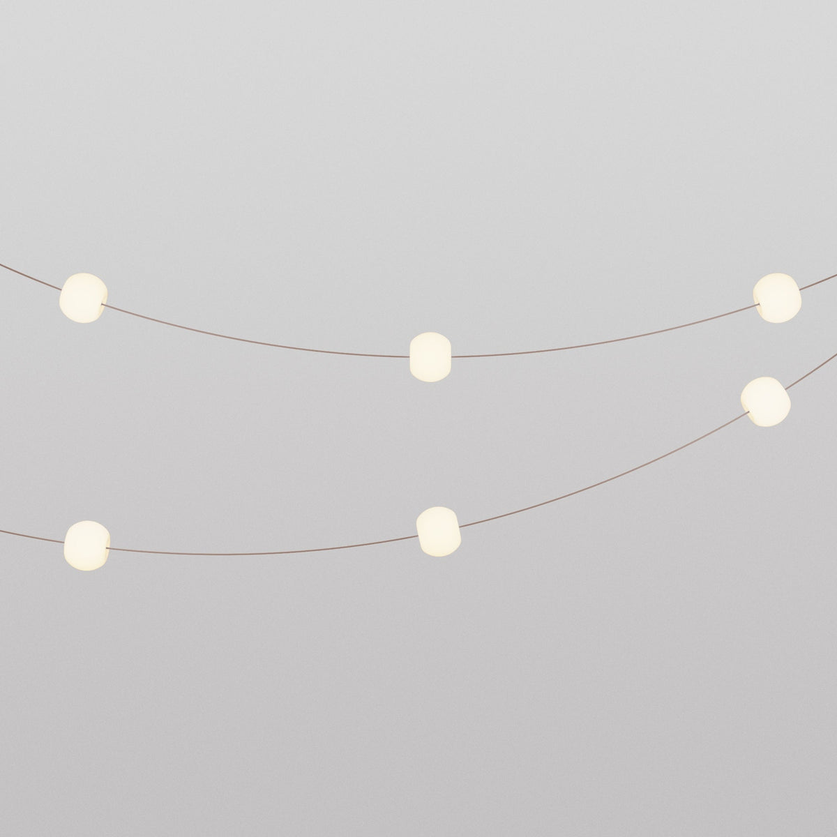 Catena luminosa 6 punti luce da esterno IP67 Desert Brown - Marina6 Cherry 140 cm