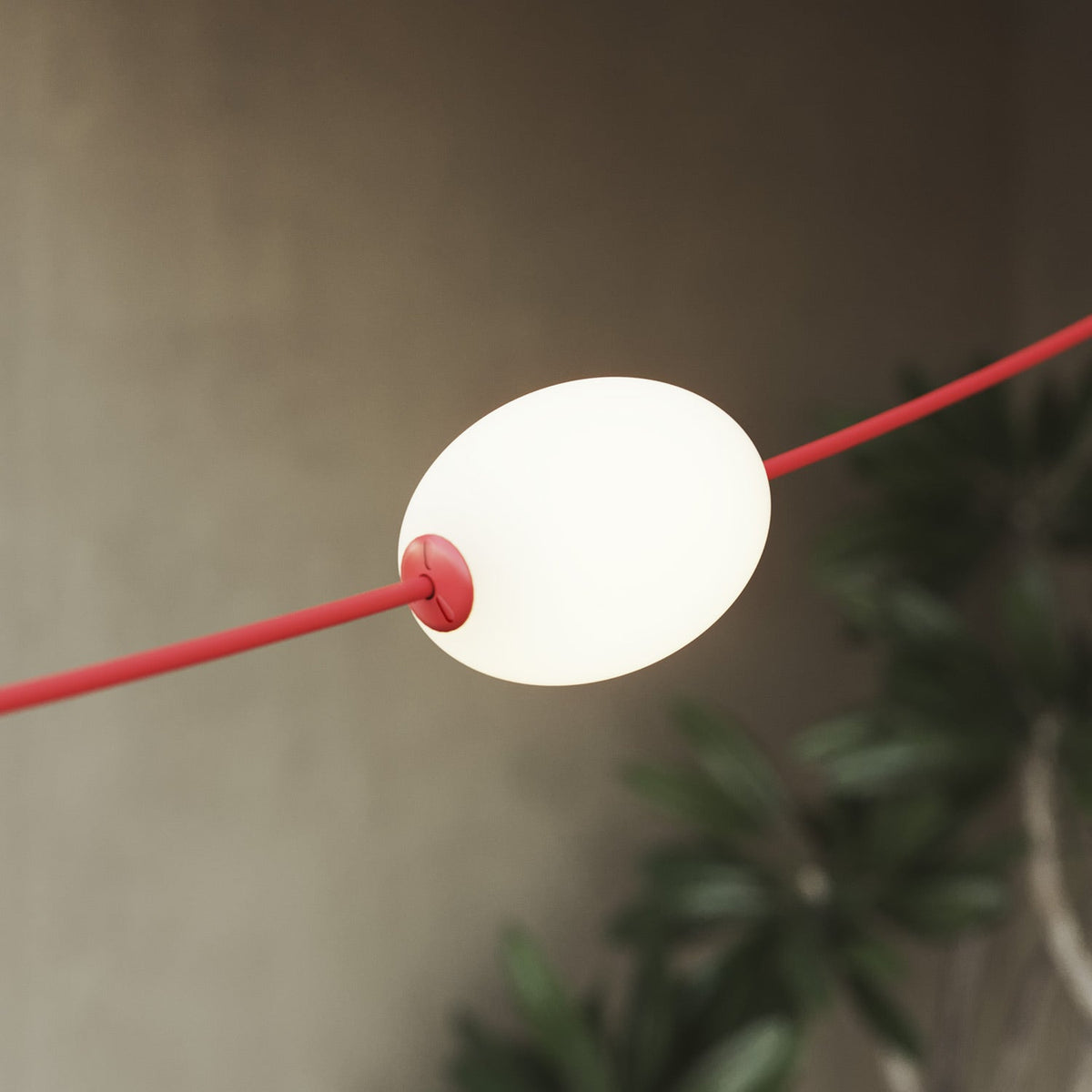 Catena luminosa 6 punti luce da esterno IP67 Rosso stella marina - Marina6