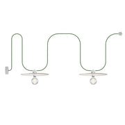 Catenaria Modulair da esterno IP65 con 2 paralumi e rosone - Bianco