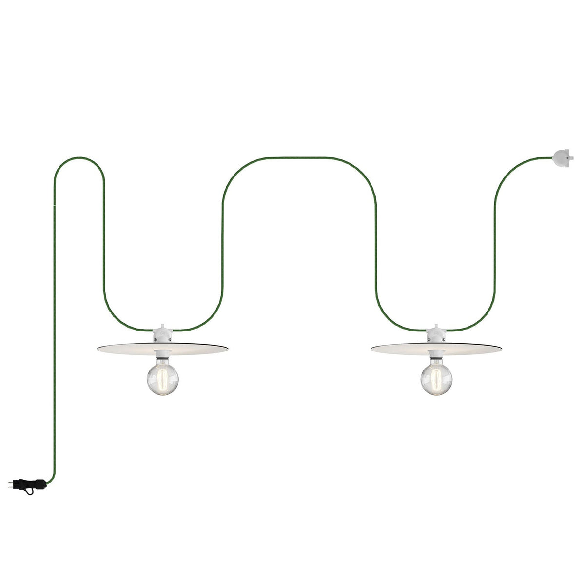Catenaria Modulair da esterno IP65 portatile con 2 paralumi - Bianco