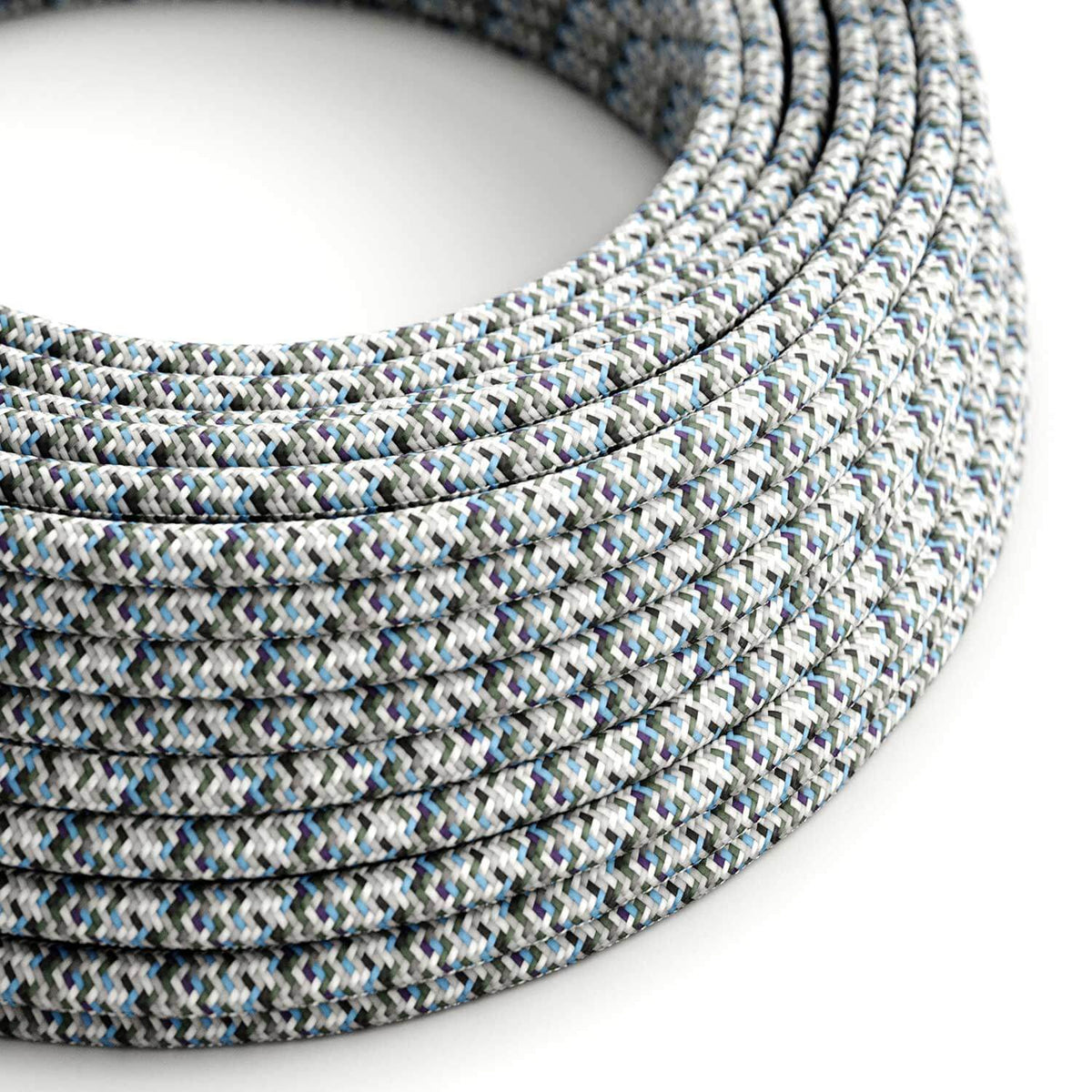 Cavo colorato in tessuto Pixel Palette Ghiaccio - L'Originale Creative Cables, per progetti di illuminazione creativi - RX04