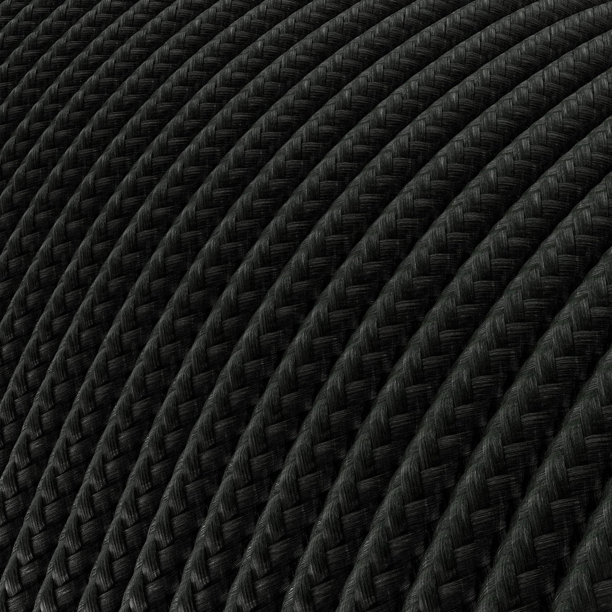Cavo elettrico Extra Low Voltage rivestito in tessuto effetto seta Nero RM04