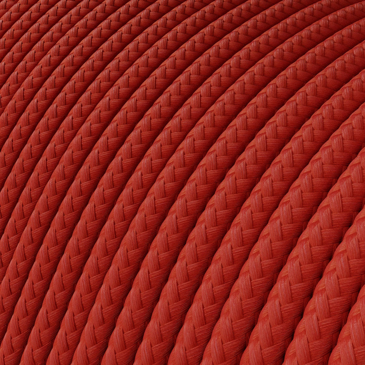 Cavo elettrico Extra Low Voltage rivestito in tessuto effetto seta Rosso RM09